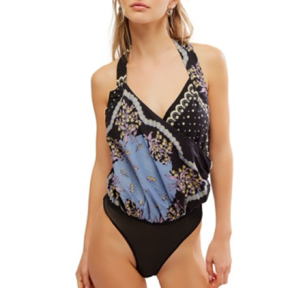 Free People Sweet Thing Patterned Bodysuit - Picture 2 of 7